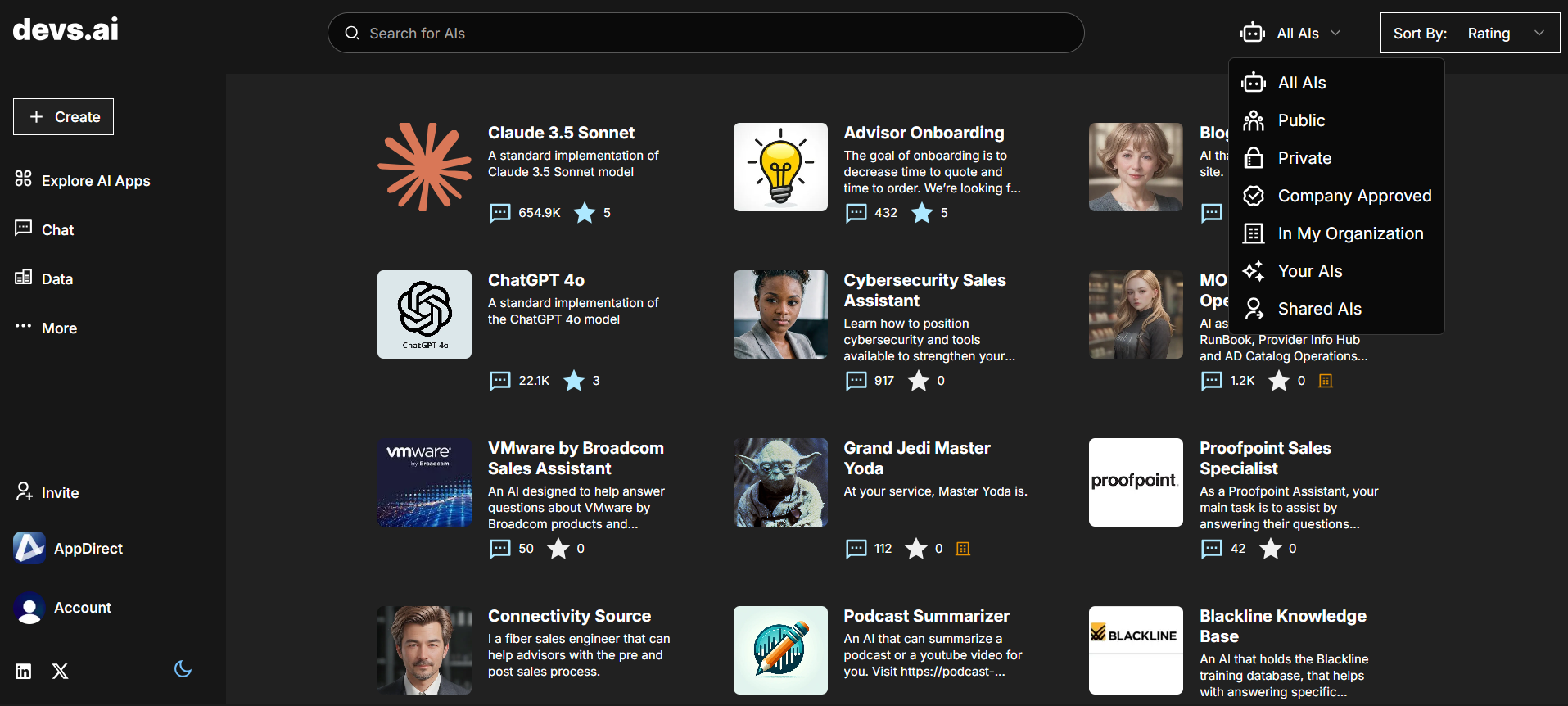Explore AIs